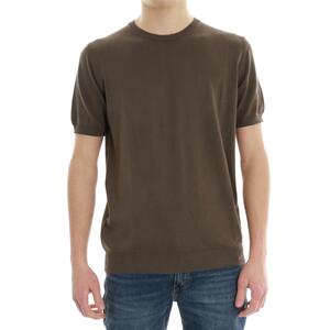 T-SHIRT IN MAGLIA MARRONE